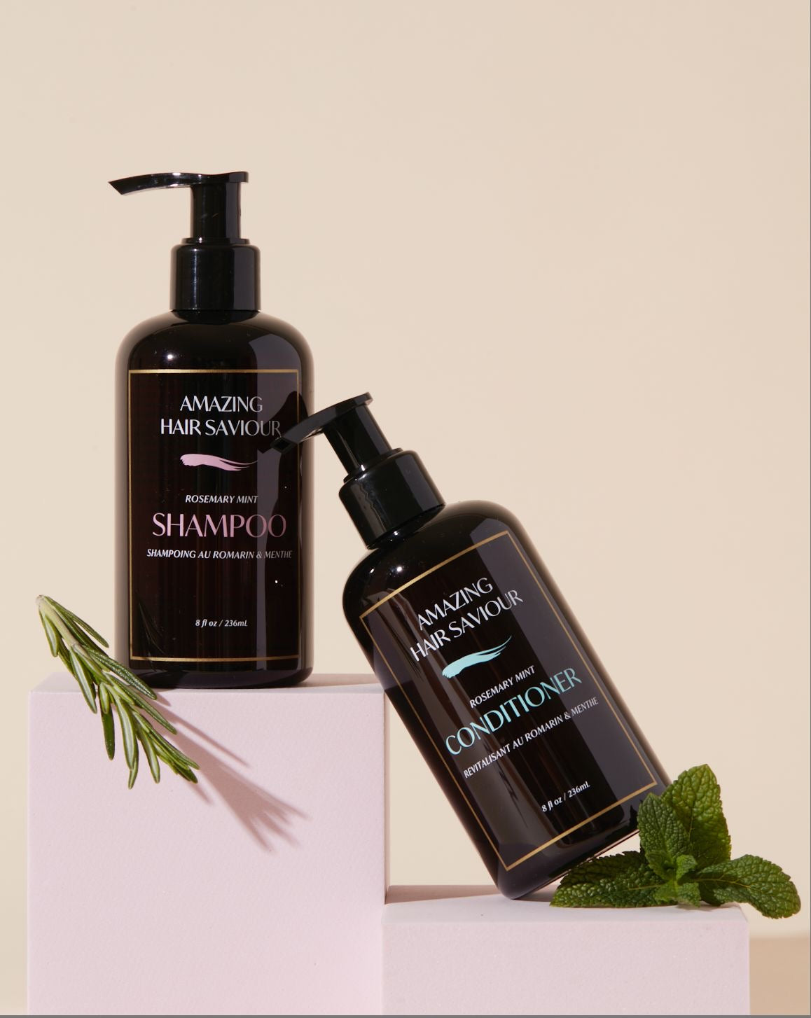 Rosemary-Peppermint Natural Shampoo &amp; Conditioner - SOLD OUT - PreOrder for January